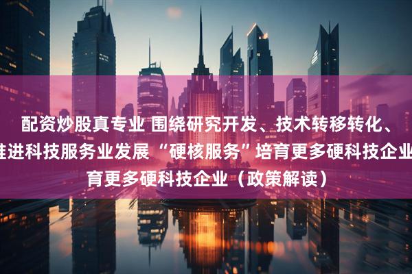 配资炒股真专业 围绕研究开发、技术转移转化、企业孵化等推进科技服务业发展 “硬核服务”培育更多硬科技企业（政策解读）